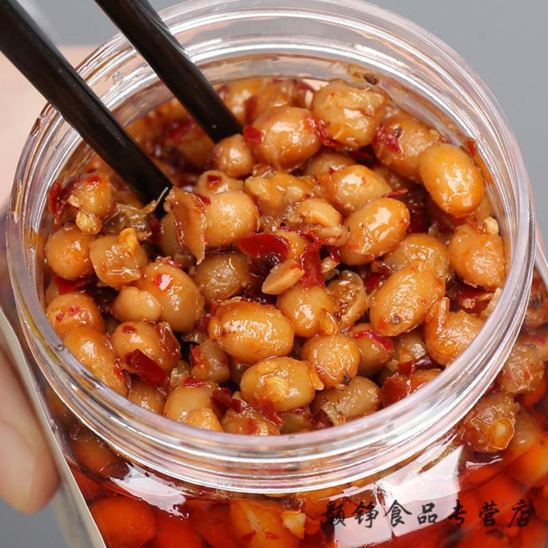 农家香辣原味腊八豆湖南特产下饭菜拌面手工水豆豉酱瓶装