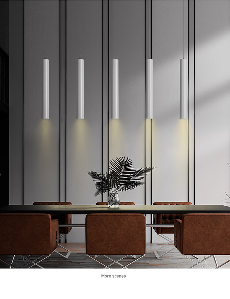 金色圆柱形吧台吊线灯创意单个性现代简约长筒灯led橱窗酒店前台 单头