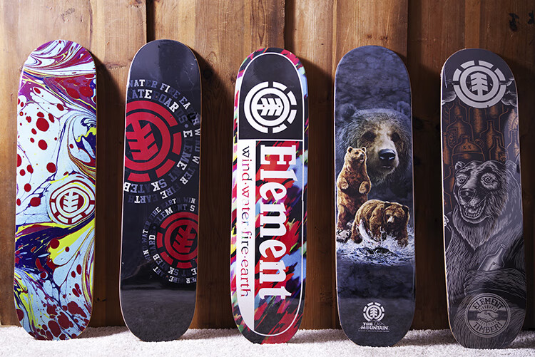 【旗舰自营】【闪电直发】美国原产element双翘滑板板面全加枫巧克力