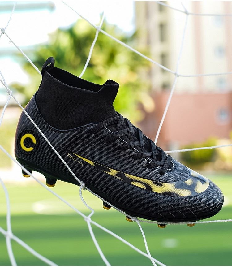 【公司级】纯原高版本c罗刺客13足球鞋男童男孩透气儿童长钉碎钉高帮