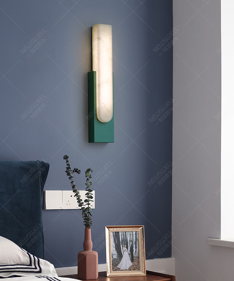 欧普照明(opple)欧普照明官方旗舰现代轻奢云石壁灯卧室客厅装饰墙灯