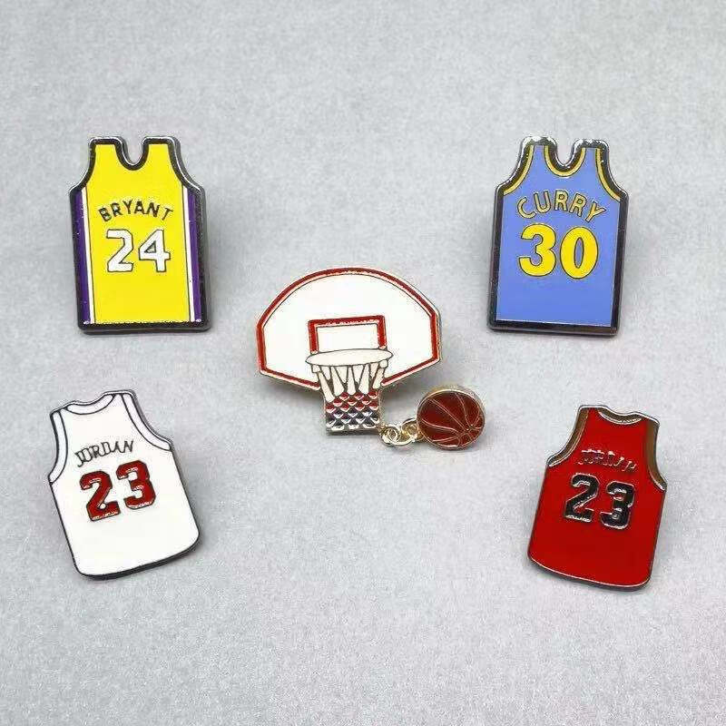 慕绢珠宝nba篮球徽章詹姆斯科比杜兰特欧文库里哈登胸针男生书包别针