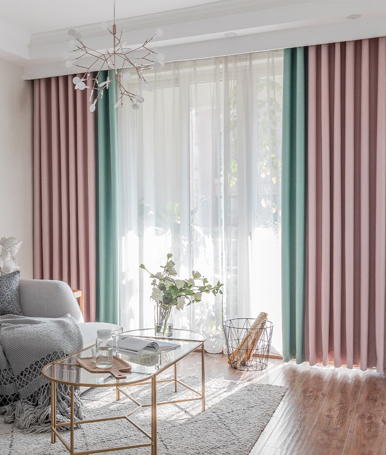 金蝉窗帘金蝉窗帘全遮光2021年新款流行卧室北欧简约现代轻奢定制客厅