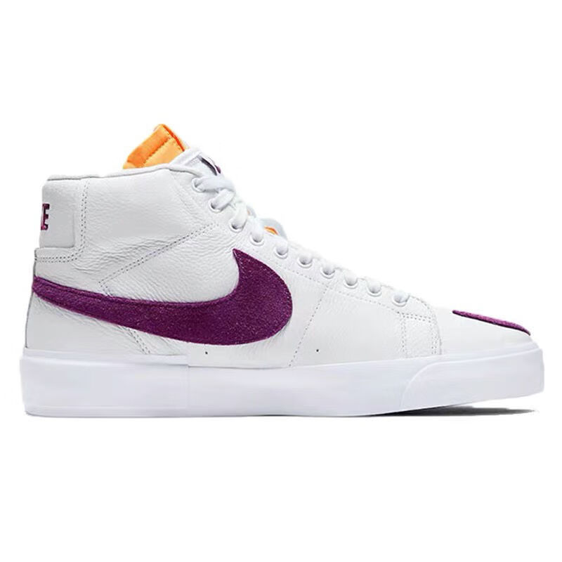 【官方旗舰店】aj联名新款开拓者白紫湖人sbzoomblazermid白紫湖人