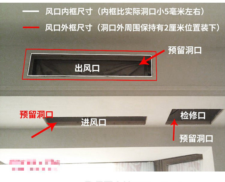 定制abs铝合金中央空调出风口进回排通格栅 暖气罩单双层百叶窗检修口