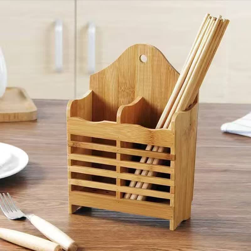 多功能筷子笼沥水筷子筒竹制筒塑料筷笼勺叉子餐具收纳盒菜板刀架塑料