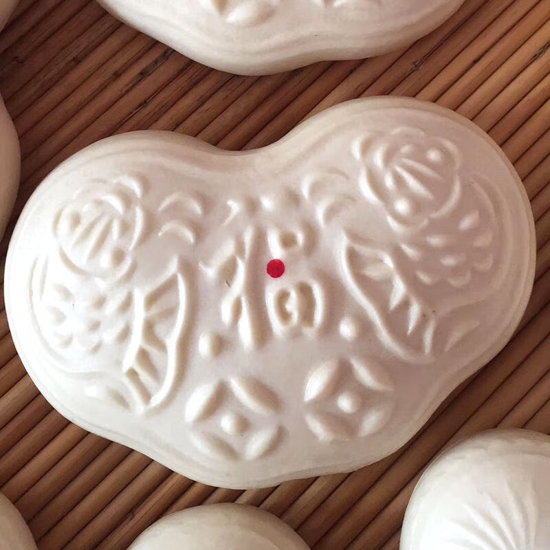 家用蒸花样馒头木质卡花模子喜饽饽手工寿桃鱼形面食烘焙模具凹底三