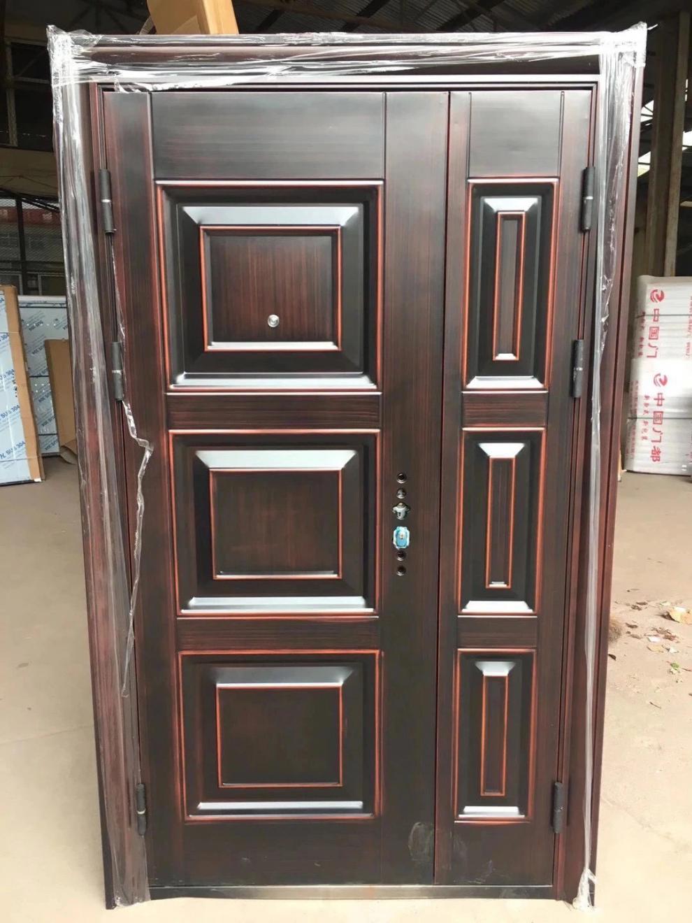 锌合金防盗门防雨防晒农村双开四开家用入户别墅大门非标 2380*1180