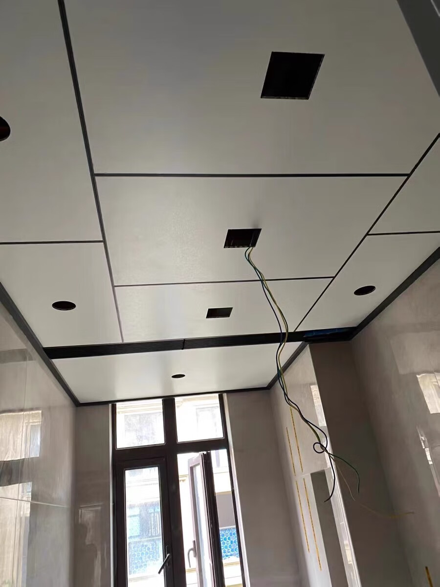 集成吊顶铝扣板300x300蜂窝大板厨房厕所铝扣板军绿色08江南白玉