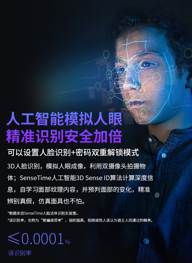 60小米华为品质全自动3d人脸识别智能指纹锁密码锁家用防盗门带