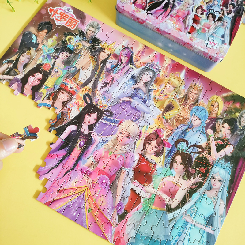 叶罗丽儿童拼图小女孩早教玩具100200片进阶木质拼板369岁叶罗丽故事