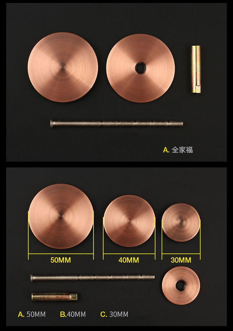 防盗门猫眼堵孔神器木门堵孔器补洞锁孔装饰盖补门孔堵门洞堵盖k54红