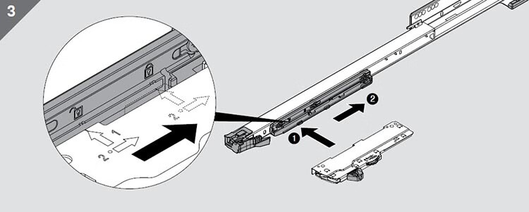 进口blum百隆托底轨反弹魔顺碰开全拉触碰抽屉三节阻尼静音滑道定制