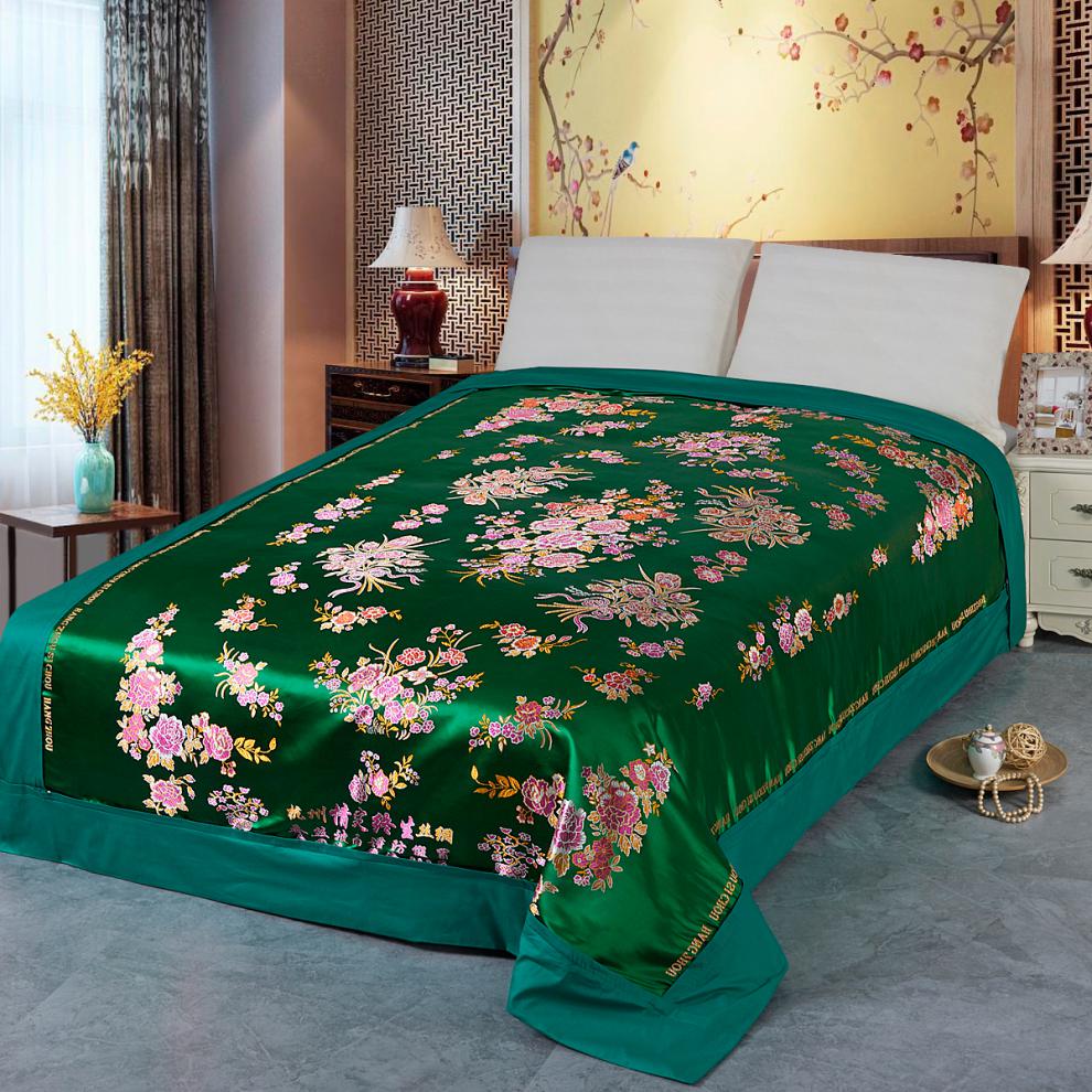 被套老式杭州丝绸杭州丝绸织锦缎软缎被面绸缎被套婚庆被罩龙凤百子