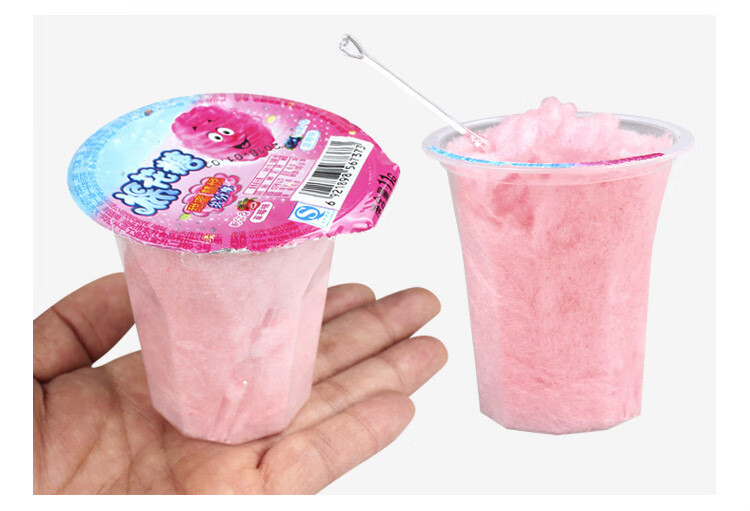 20杯装整箱老式拉丝棉花糖休闲食品小吃童年回忆8090后怀旧零食 5杯