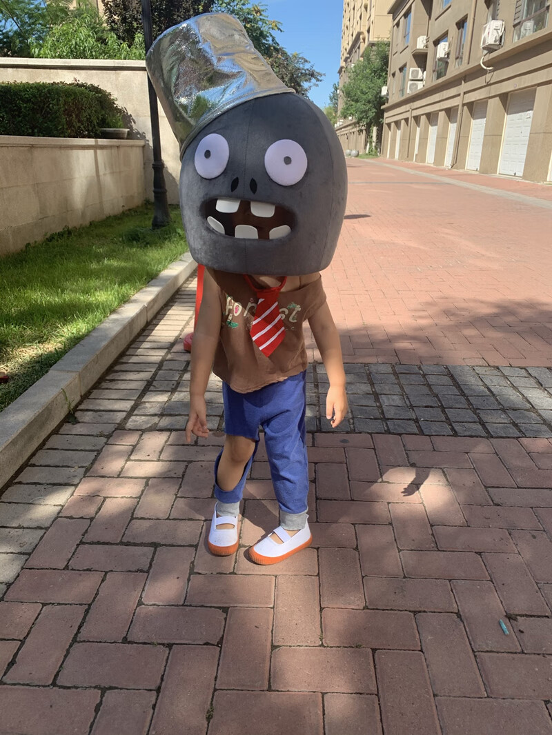 植物大战僵尸向日葵豌豆 六一儿童万圣节cos玩偶装扮道具头套衣服