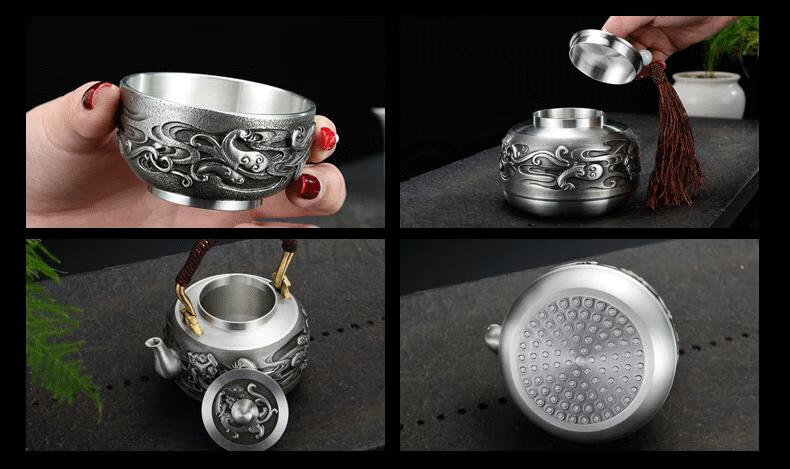 2022新款 白酒杯纯锡酒具 锡温酒壶太白烫酒壶中式家用暖酒器热黄酒