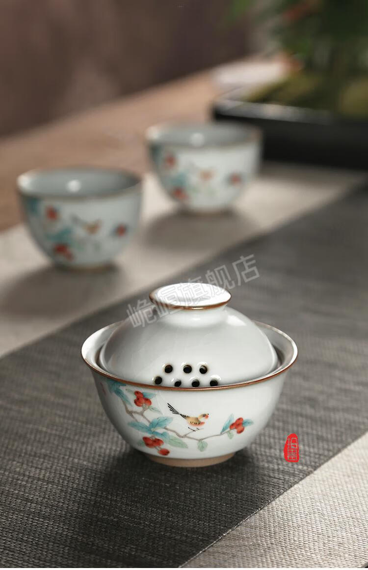 大茶壶陶瓷器大容量 茶壶泡茶器功夫茶具单壶小茶杯套装手抓复古家用