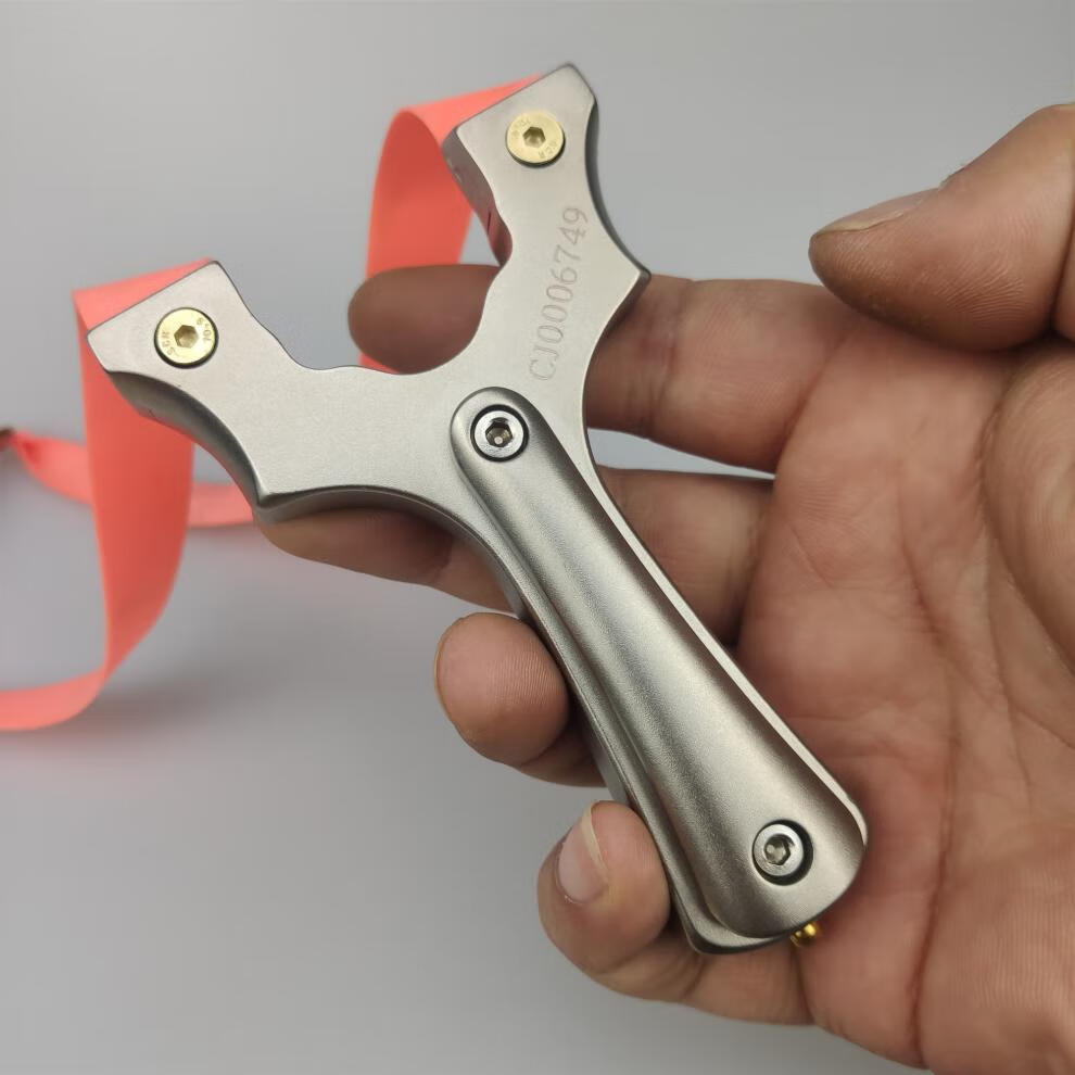 【严选品质】高精准竞技弹弓吃鸡弹弓不锈钢免绑快夹直板扁皮筋弹工器