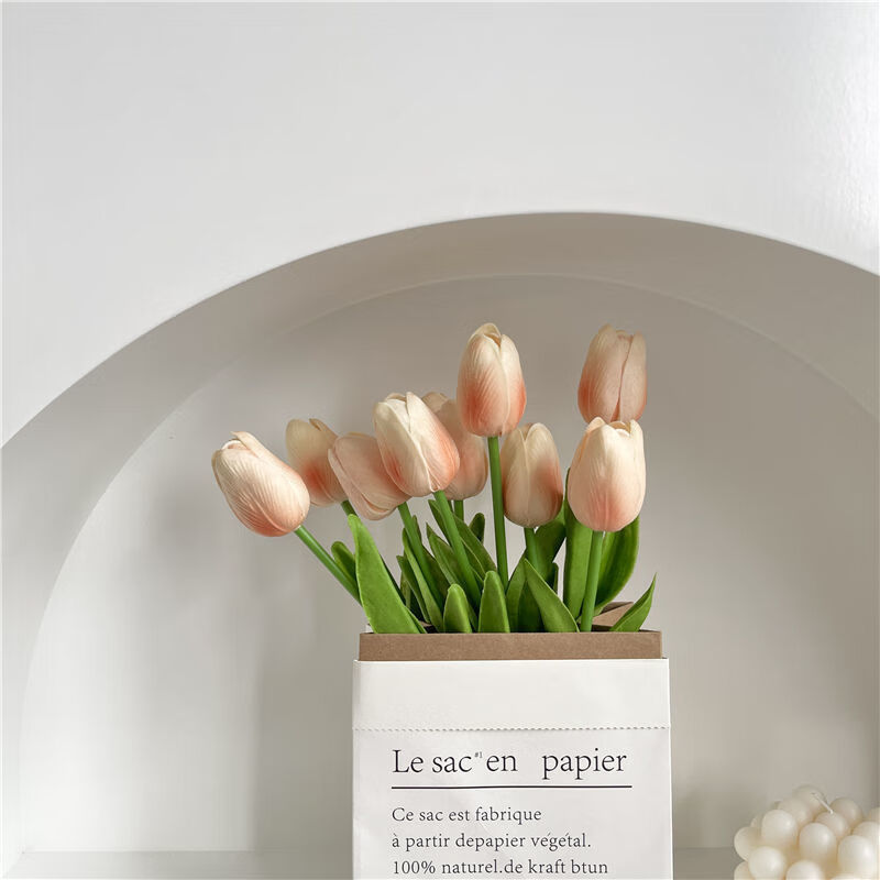 【精品绿植】ins北欧仿真郁金香假花小清新客厅餐桌装饰花束野餐拍照