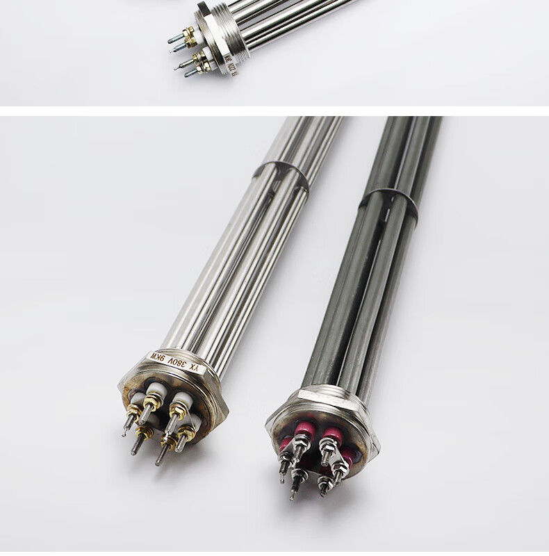功率电加热棒47mm水箱工业锅炉螺纹法兰工业发热380 dn40-发绿款380v