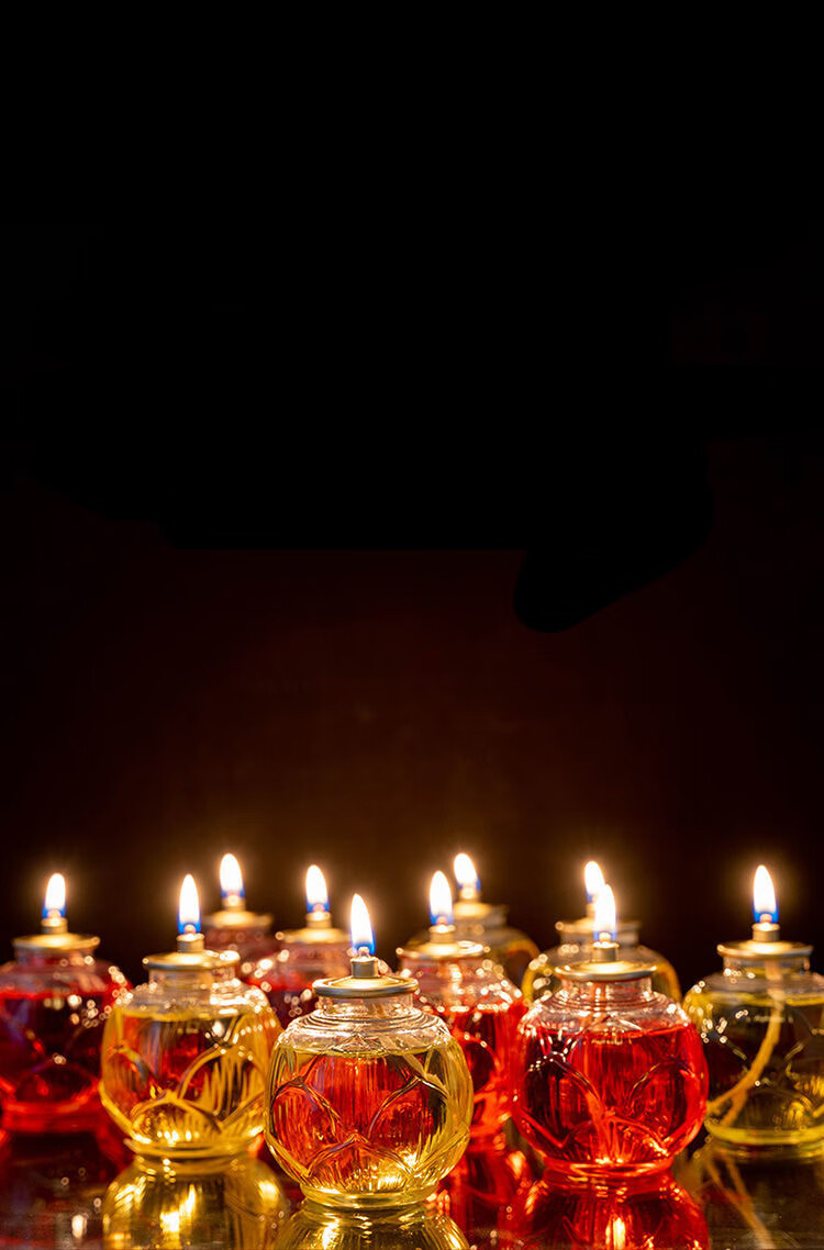 香薰佛灯财神灯佛前供灯油灯酥油灯24小时供佛灯家用烛台长明灯莲花灯