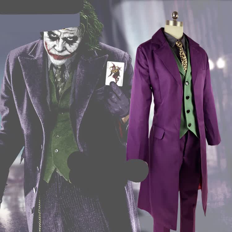 小丑服装 万圣节衣服 黑暗骑士cosplay服男 小丑cos蝙蝠侠黑暗崛起 男