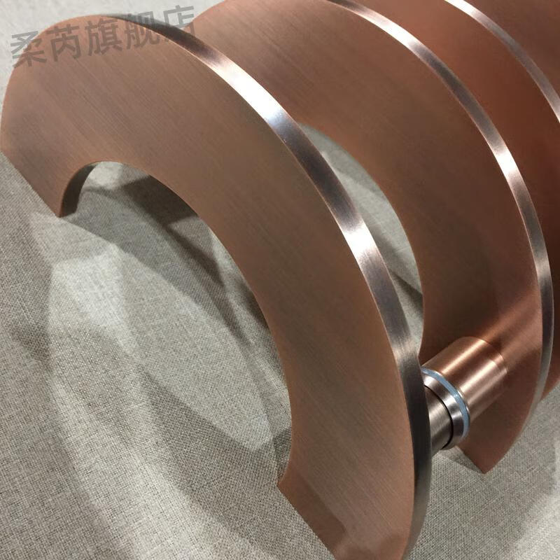 2022新款玻璃门拉手半圆形简约大门拉手白色仿古玻璃门把手黑色酒店