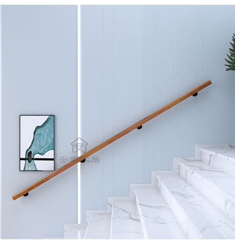 楼梯扶手靠墙实木室内别墅阁楼走廊木质栏杆幼儿园儿童木扶手简约50cm