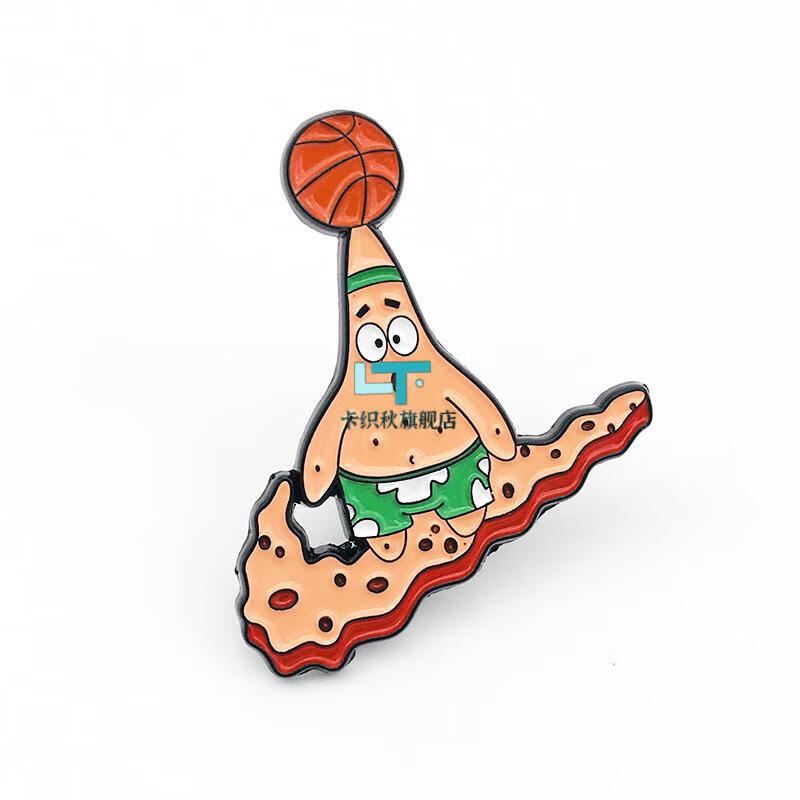 海绵宝宝派大星胸针恶搞趣味个性动漫徽章包包衣服配件 奔跑的派大星