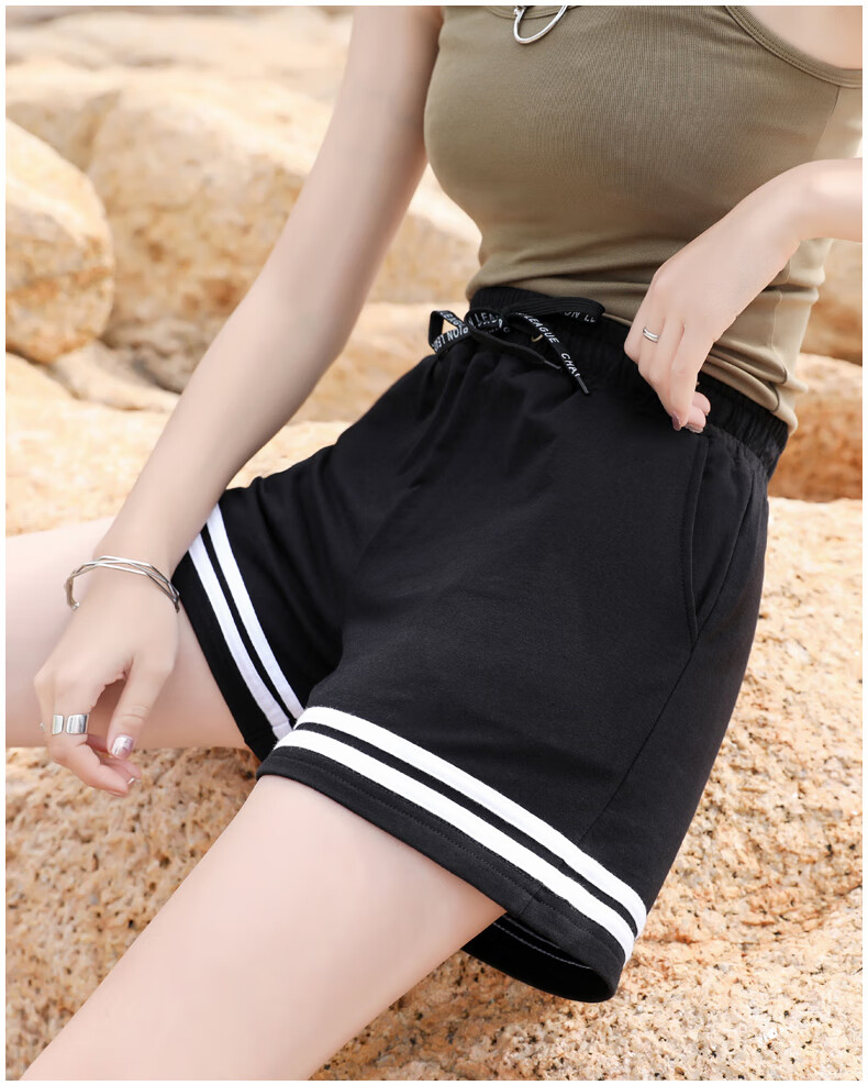 初高中学生跑步短裤女生体考运动裤棉质女2020夏季阔腿休闲外穿a字