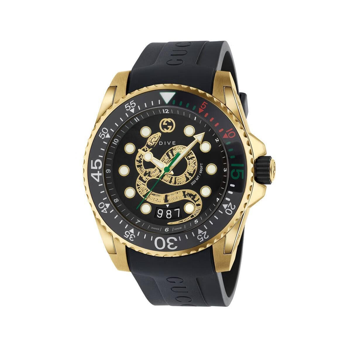 gucci 男士 腕表 559817 i8610 8757代购预售 黑色 均码