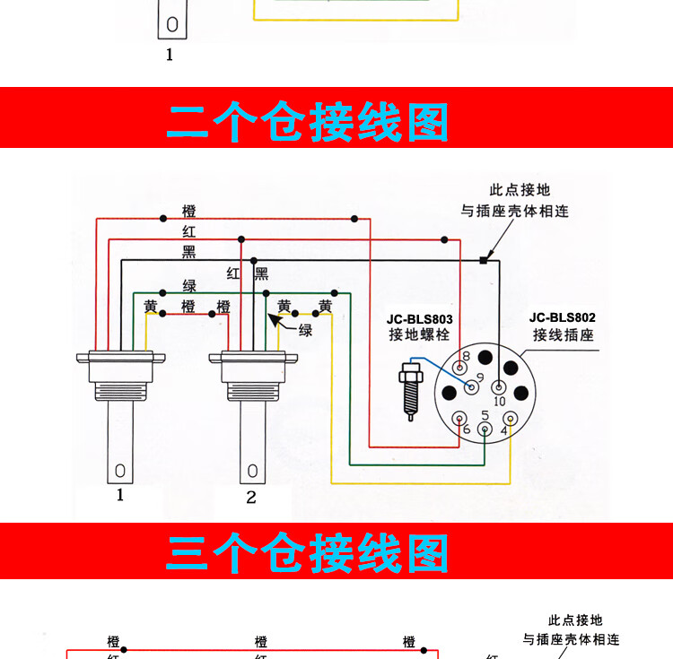 防溢流探杆总成光探杆插座检测仪油罐车防溢油传感器探头罐车配件 红