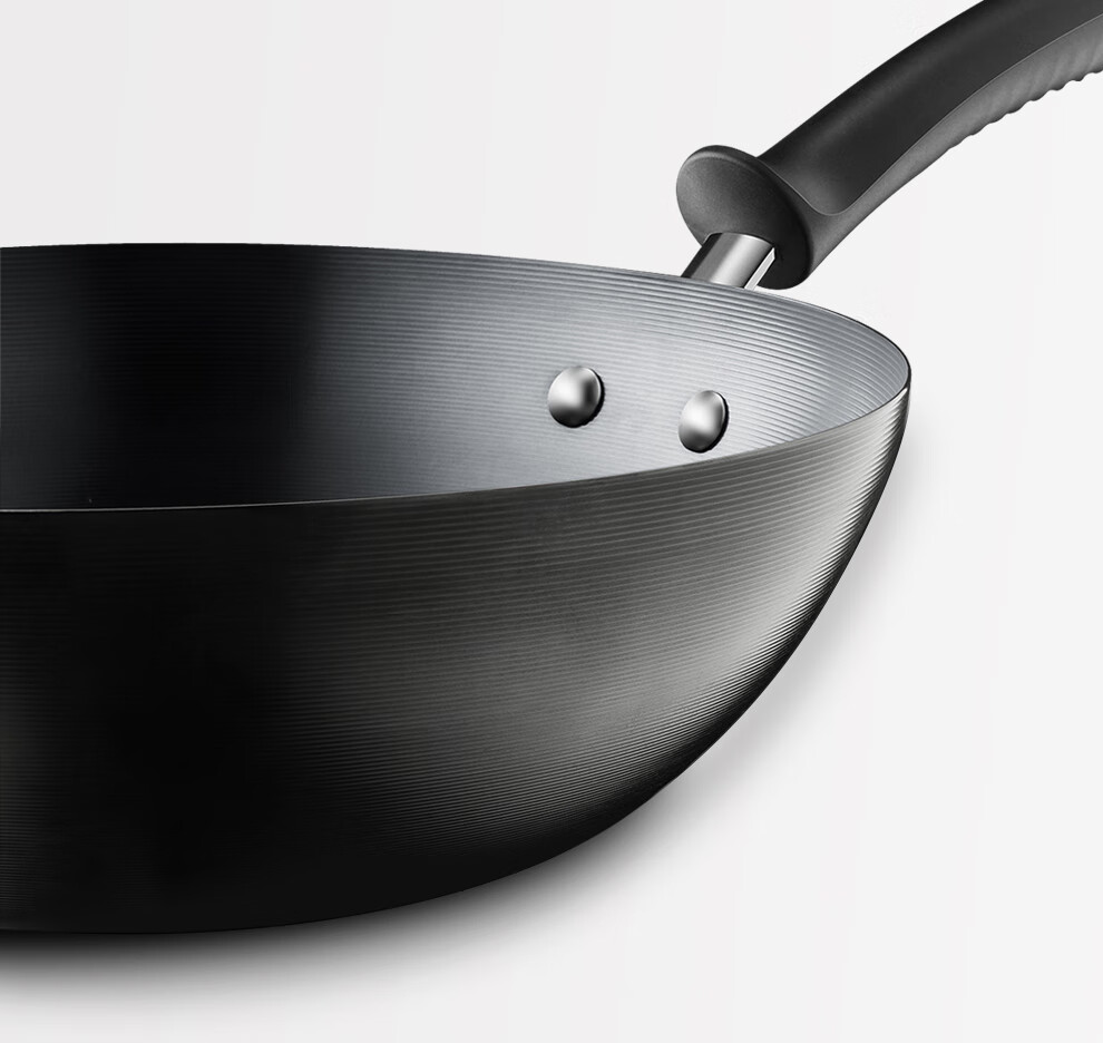 苏泊尔supor炒锅家用炒菜锅无涂层真不锈老式精铁锅燃气明火灶32cm可