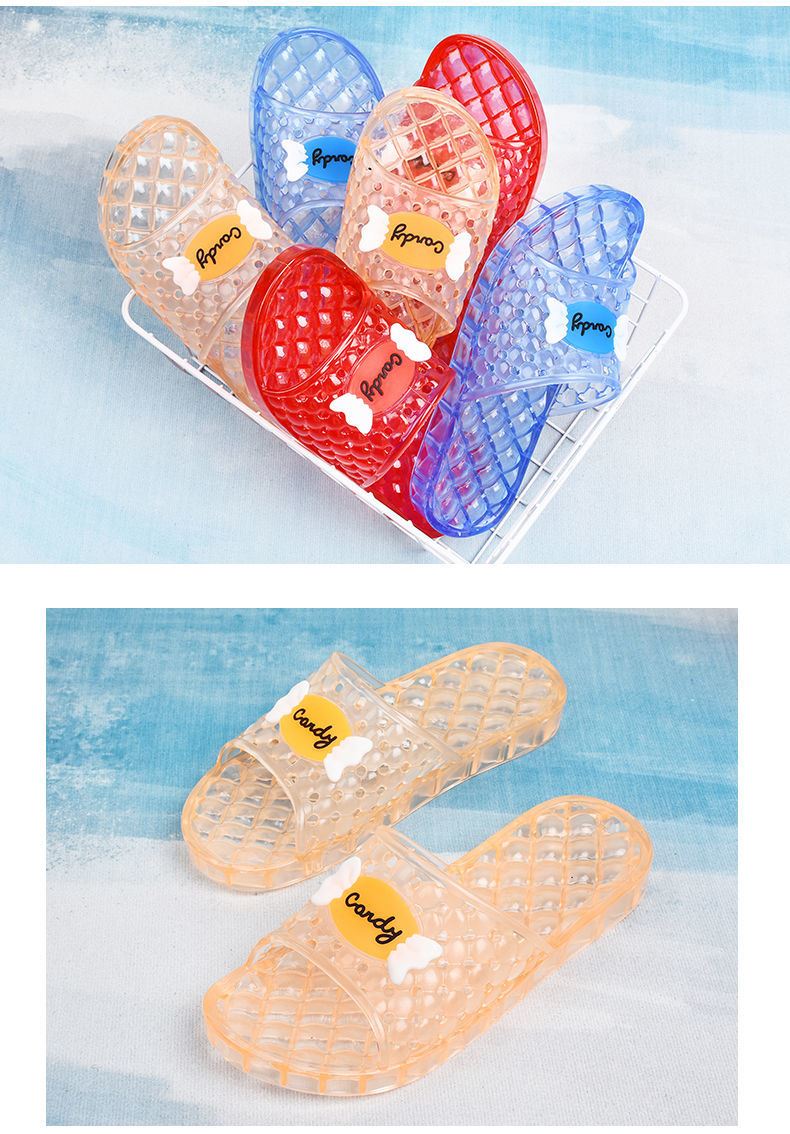 莱伸意夏天穿的熟胶拖鞋塑料女水晶鞋塑胶果冻鞋拖鞋女凉凉拖女夏室内