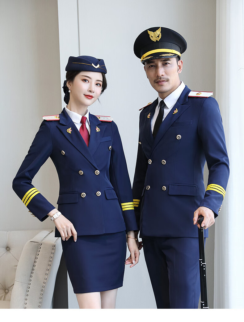 铁路制服秋冬装外套工装男女长袖双排扣西装套装高铁客运列车员工作服