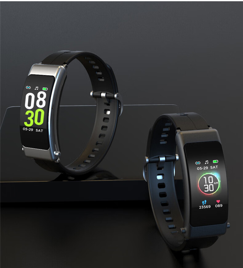 全程通k30通话智能运动手环接打电话蓝牙耳机二合一心率血氧血压监测