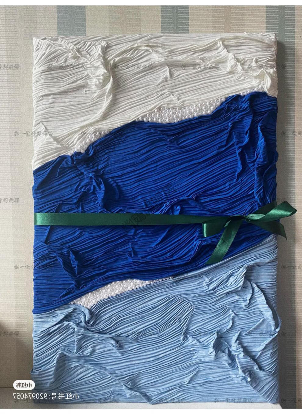 布料肌理褶皱压褶肌理画百褶手工diy背景装饰版画初一设计师面料酒