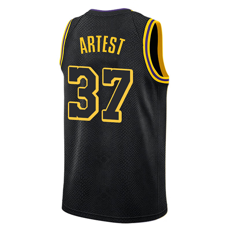 滕讯体育nba全明星新赛季湖人37号阿泰斯特球衣5号慈世平复古定制版