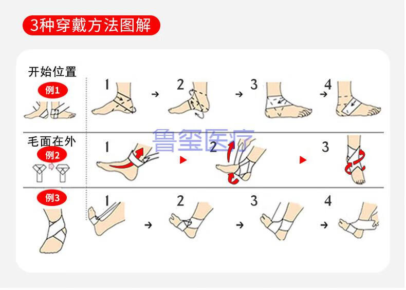 绷带怎么绑脚踝图片