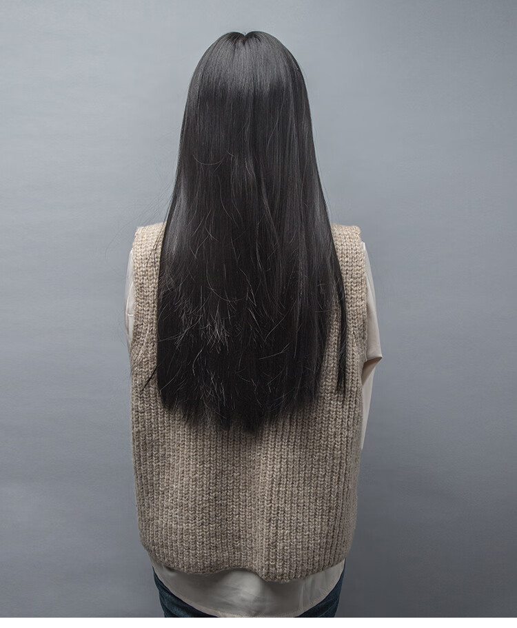 假发女长发直发3d头顶假发补发片逼真卷发大波浪整顶全头套遮白发送