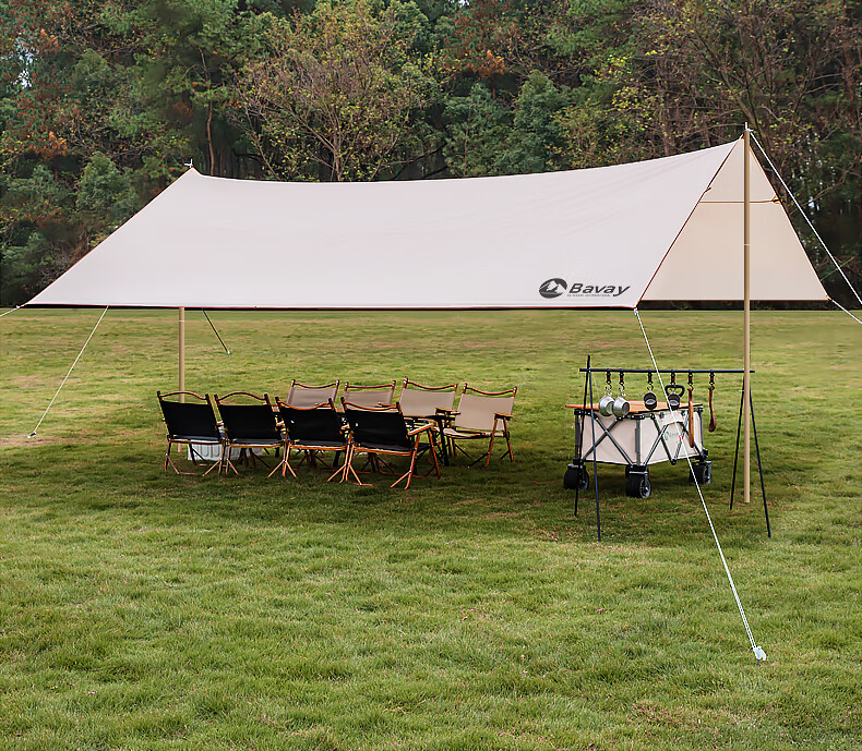 绿草房帐篷bavay大天幕户外露营装备轻野餐小帐篷防雨防晒紫外线遮阳