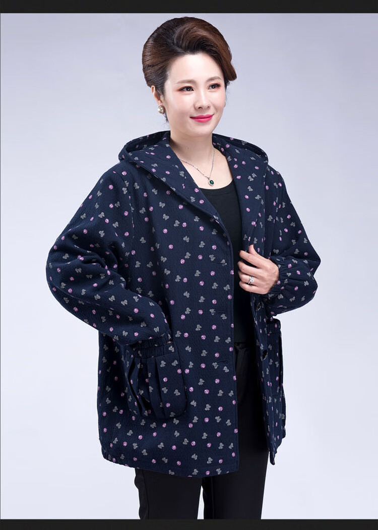 中年妈妈装外套春秋特体中老年女装春装200斤加肥加大码宽松风衣超级