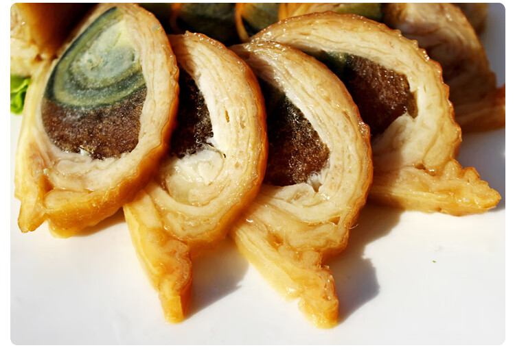 闽南鸭皮卷特产皮蛋卷酒店特色冷盘私房菜凉菜皮蛋鸭皮卷220g2条aa鸭