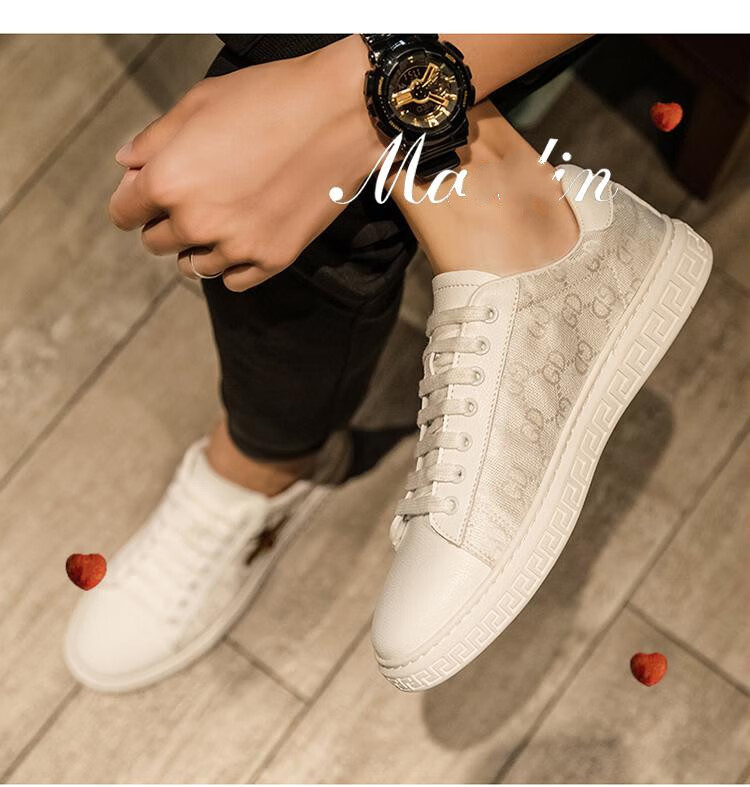 玛思琳香港masilin潮牌品质玛思琳玛男鞋 夏季透气轻便小白鞋 a99白色