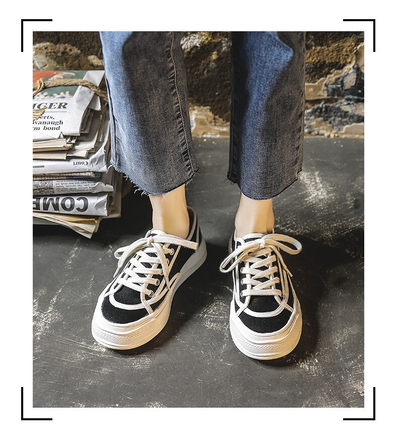 飞耀帆布鞋女溶解底学生新款百搭潮鞋简约韩版休闲板鞋女ins潮鞋子