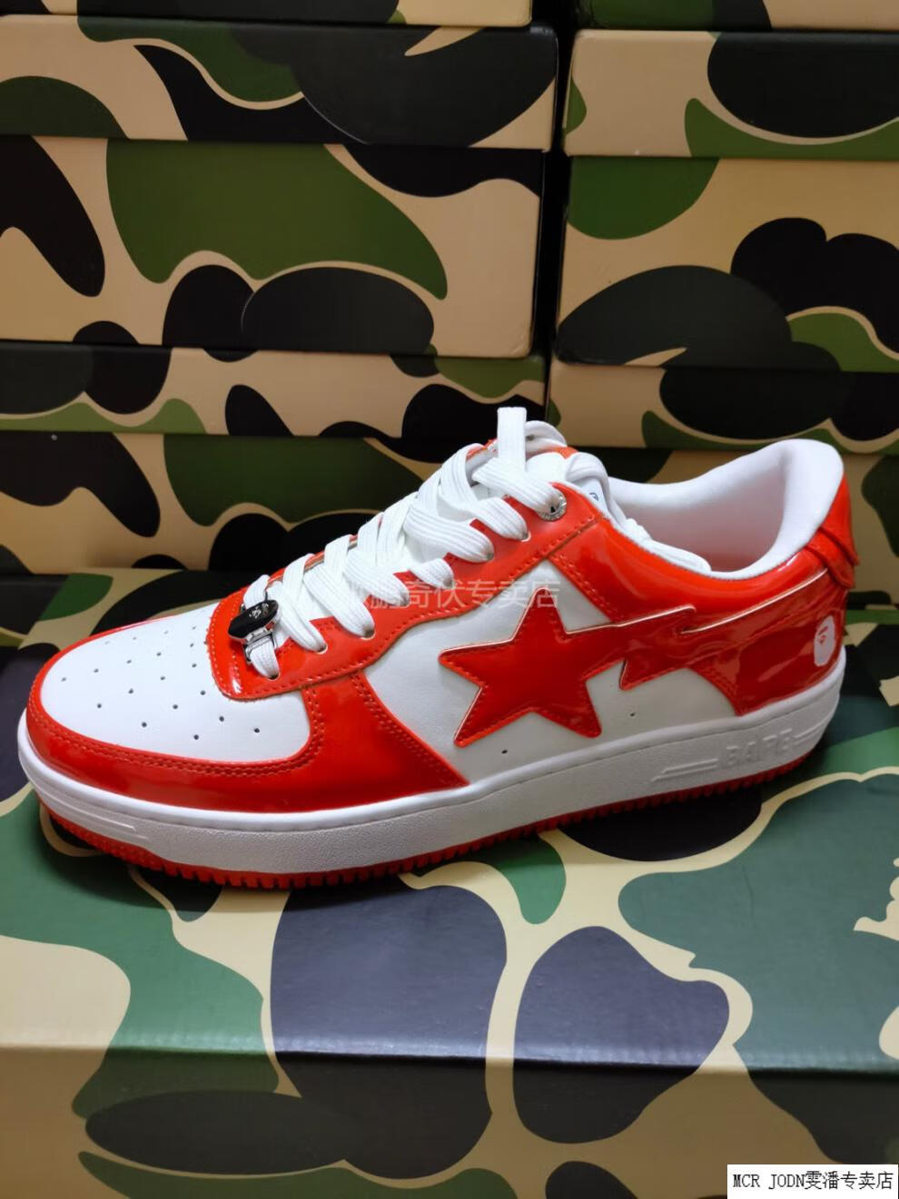 刘耀文同款鞋子bapesta low bapestar街头潮流漆皮球鞋板鞋宋祖儿刘