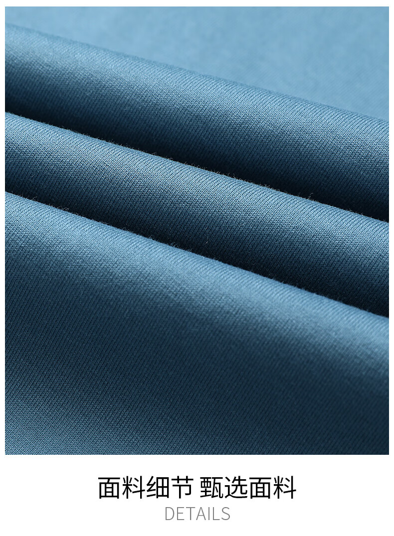 与狼共舞圆领短袖t恤男士2022夏季新款立体印花短t恤d6438 烟熏蓝122