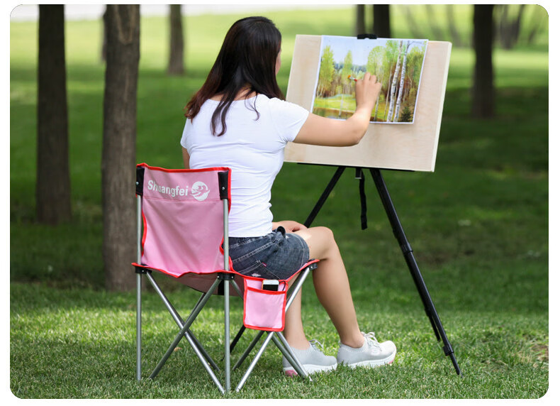 可折叠帆布椅子户外折叠椅便携式加厚轻沙滩靠背椅写生美术椅凳钓鱼小