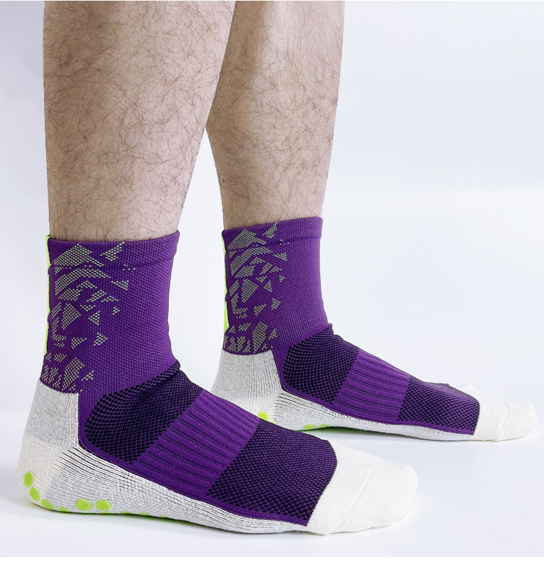 宁胶底防滑神袜锦纶加厚短筒成人男毛巾底吸汗透气训练比赛足球袜子